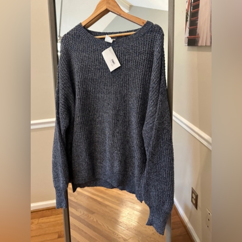 Lily Sky Women's Sweater Blue Gray Large